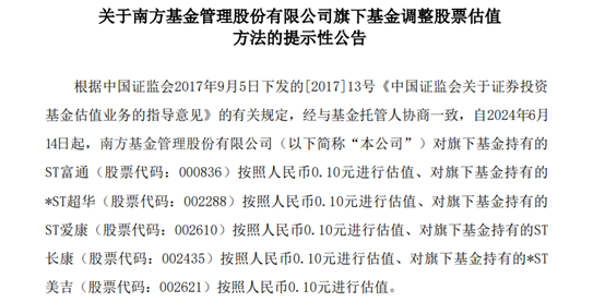 一天大砍7只股票估值！最低给出0元，基金紧急出手