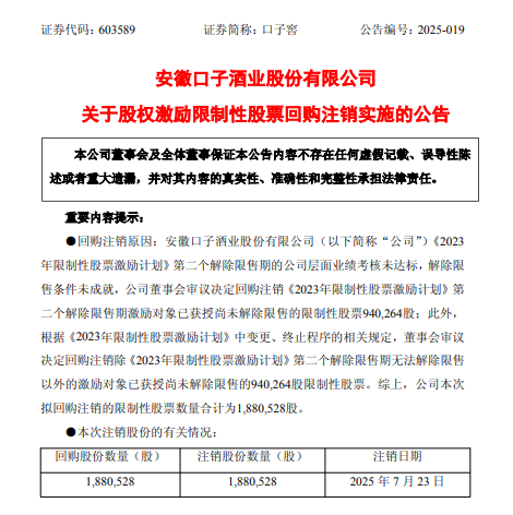 困局中的口子窖：高端酒卖不动、省内外双线失守、实控人减持加剧市场忧虑