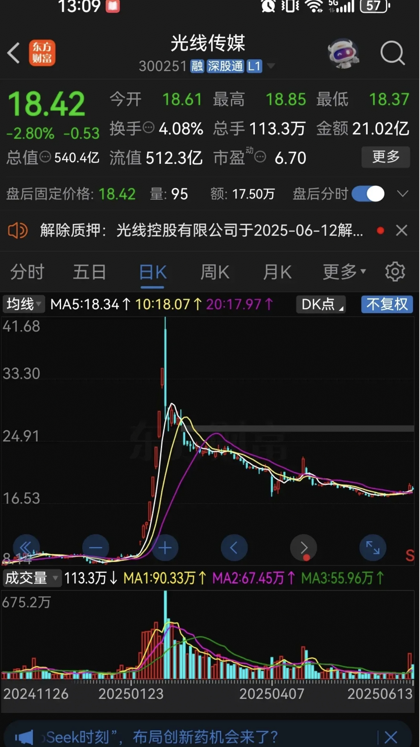 华脉科技：上半年亏损2180.04万元