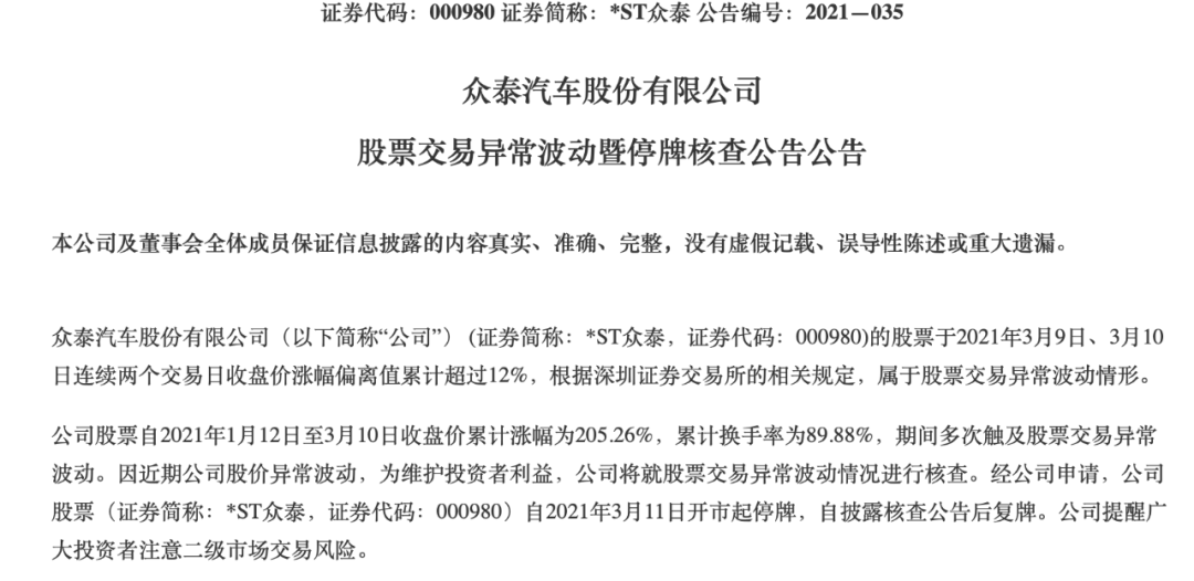 *ST立方:停牌核查结束 2月4日复牌