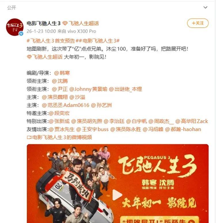 影片《飞驰人生3》受关注 多家上市公司有投资或参与出品